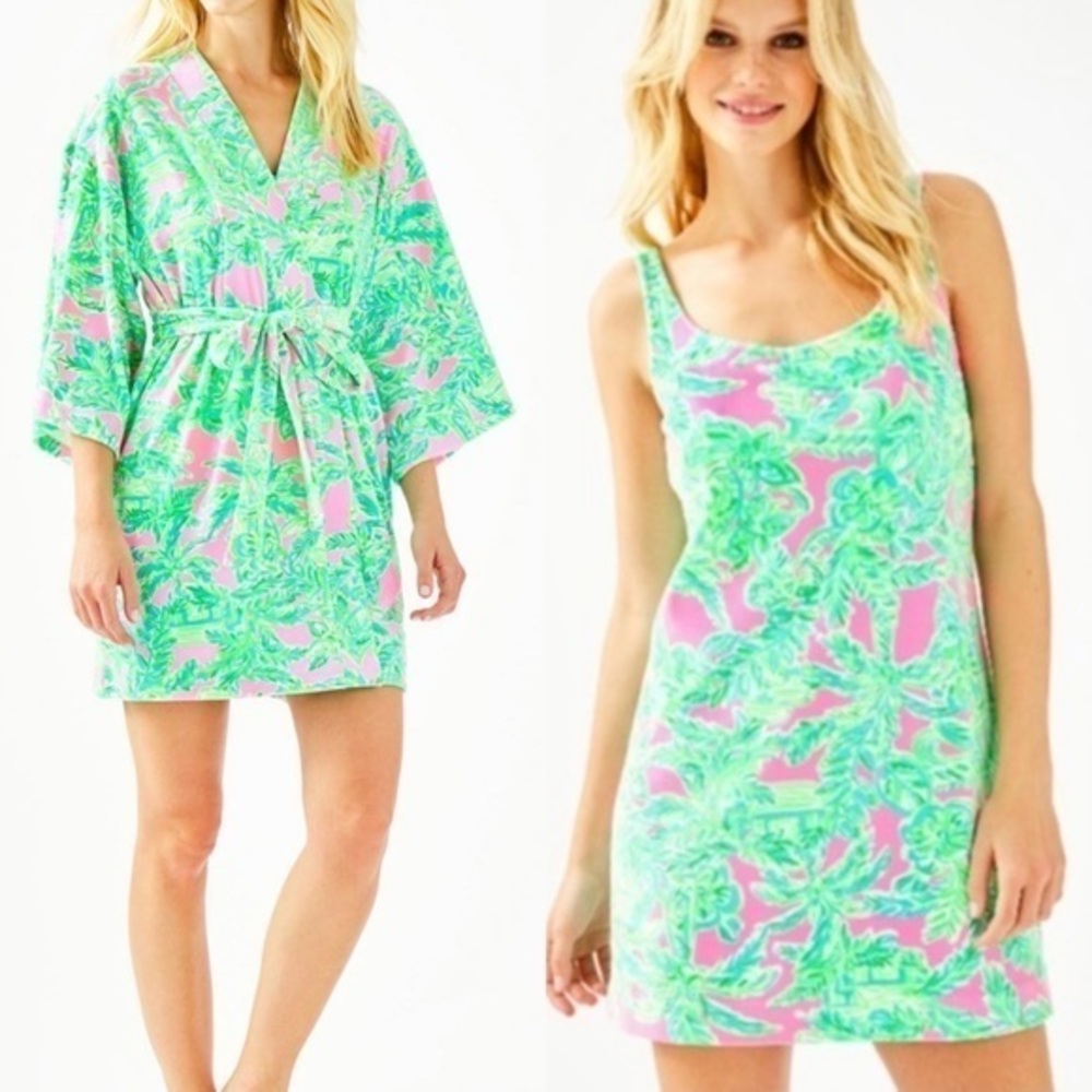 Lilly Pulitzer Elaine Robe and Dyanna Velour Chemise Set